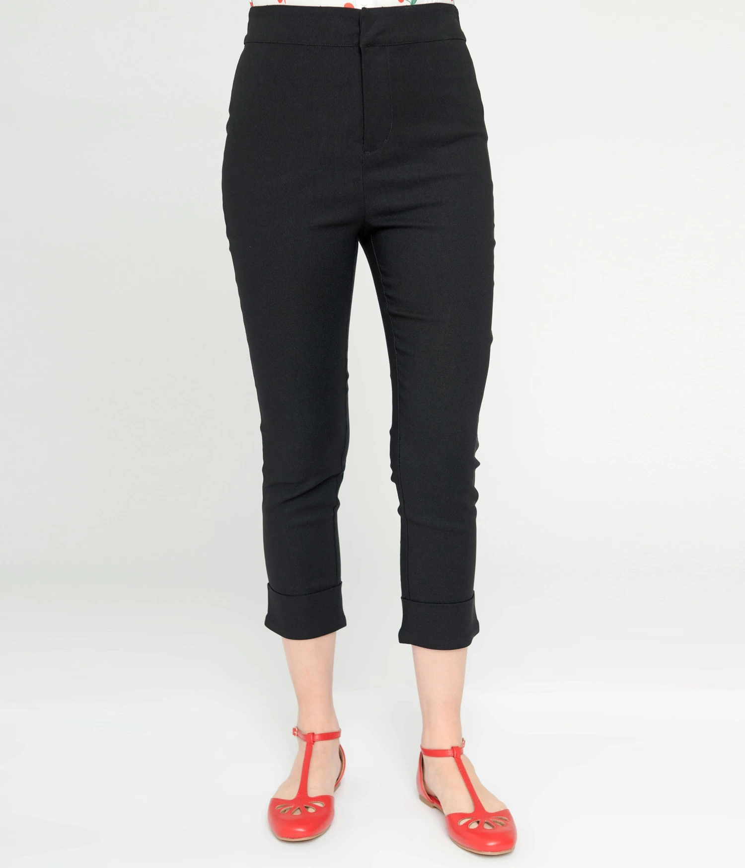Smak Parlour Black & Cherry Pocket Smarty Pants Capri 2 Smak Parlour Black & Cherry Pocket Smarty Pants Capri - Image 2