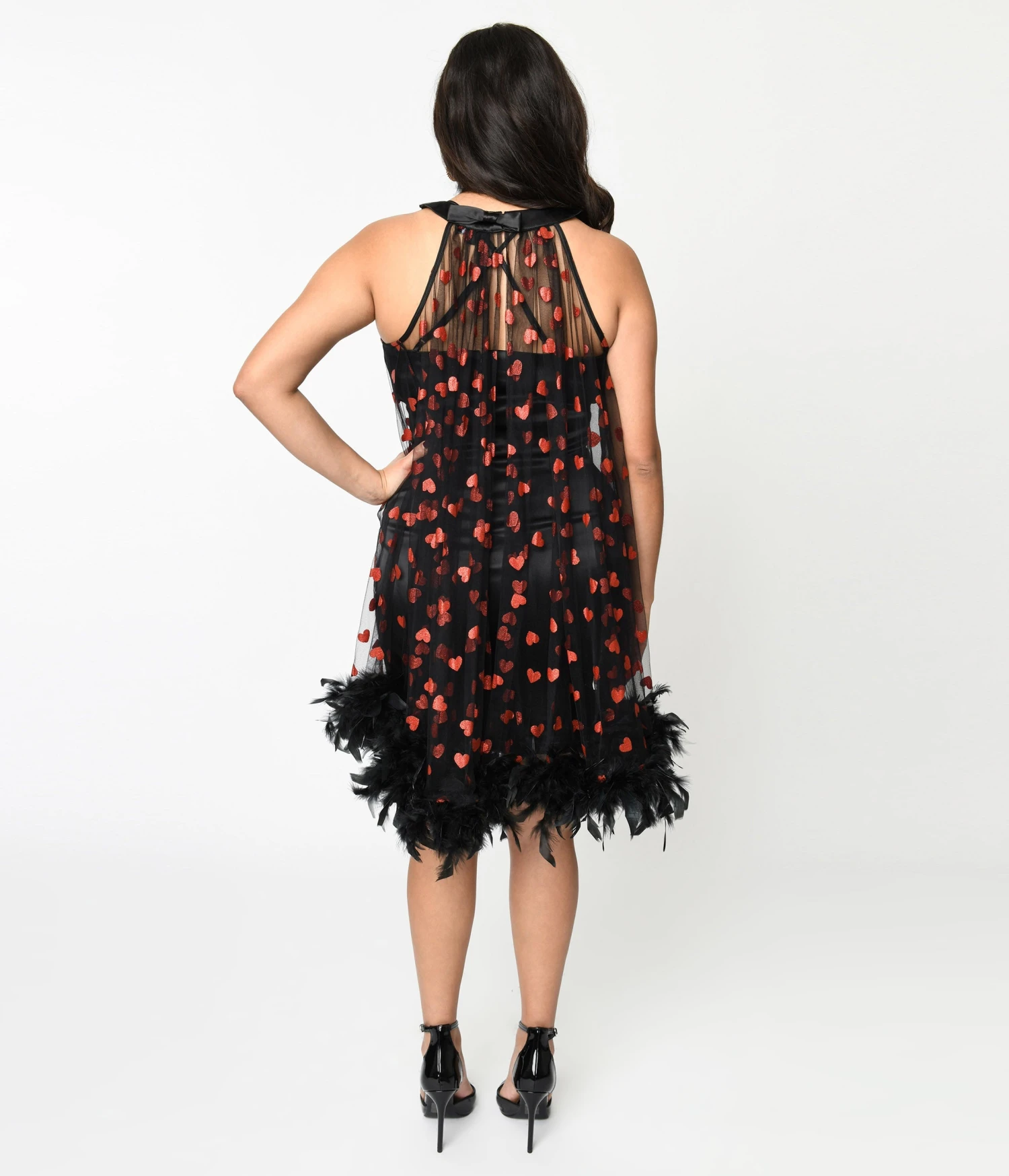 Smak Parlour Black Mesh & Glitter Hearts Organza Dress 3 Smak Parlour Black Mesh & Glitter Hearts Organza Dress - Image 3