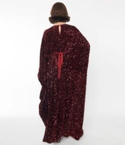 Smak Parlour Burgundy Sequin Batwing Caftan -Pleaser Clothing Store smak parlour burgundy sequin batwing caftan 135293