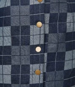 Smak Parlour Dark Denim Check Suspender Skirt -Pleaser Clothing Store smak parlour dark denim check suspender skirt 951422