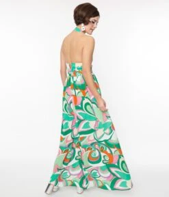 Smak Parlour Green & Pink Psychedelic Floral Halter Maxi Dress 8 Smak Parlour Green & Pink Psychedelic Floral Halter Maxi Dress -Pleaser Clothing Store smak parlour green pink psychedelic floral halter maxi dress 760789