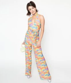 Smak Parlour Happy Groovy Rainbows Glamour Goddess Jumpsuit