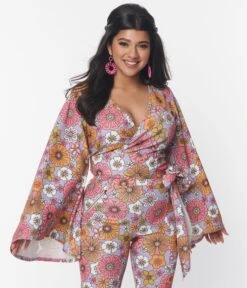 Smak Parlour Lavender Retro Bloom Bell Sleeve Wrap Top 6 Smak Parlour Lavender Retro Bloom Bell Sleeve Wrap Top -Pleaser Clothing Store smak parlour lavender retro bloom bell sleeve wrap top 838371