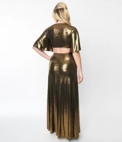 Smak Parlour Metallic Gold Knit Maxi Dress -Pleaser Clothing Store smak parlour metallic gold knit maxi dress 164584