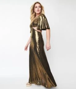 Smak Parlour Metallic Gold Knit Maxi Dress -Pleaser Clothing Store smak parlour metallic gold knit maxi dress 418225