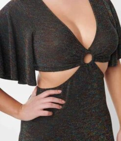 Smak Parlour Metallic Rainbow Cutout Maxi Dress -Pleaser Clothing Store smak parlour metallic rainbow cutout maxi dress 842429