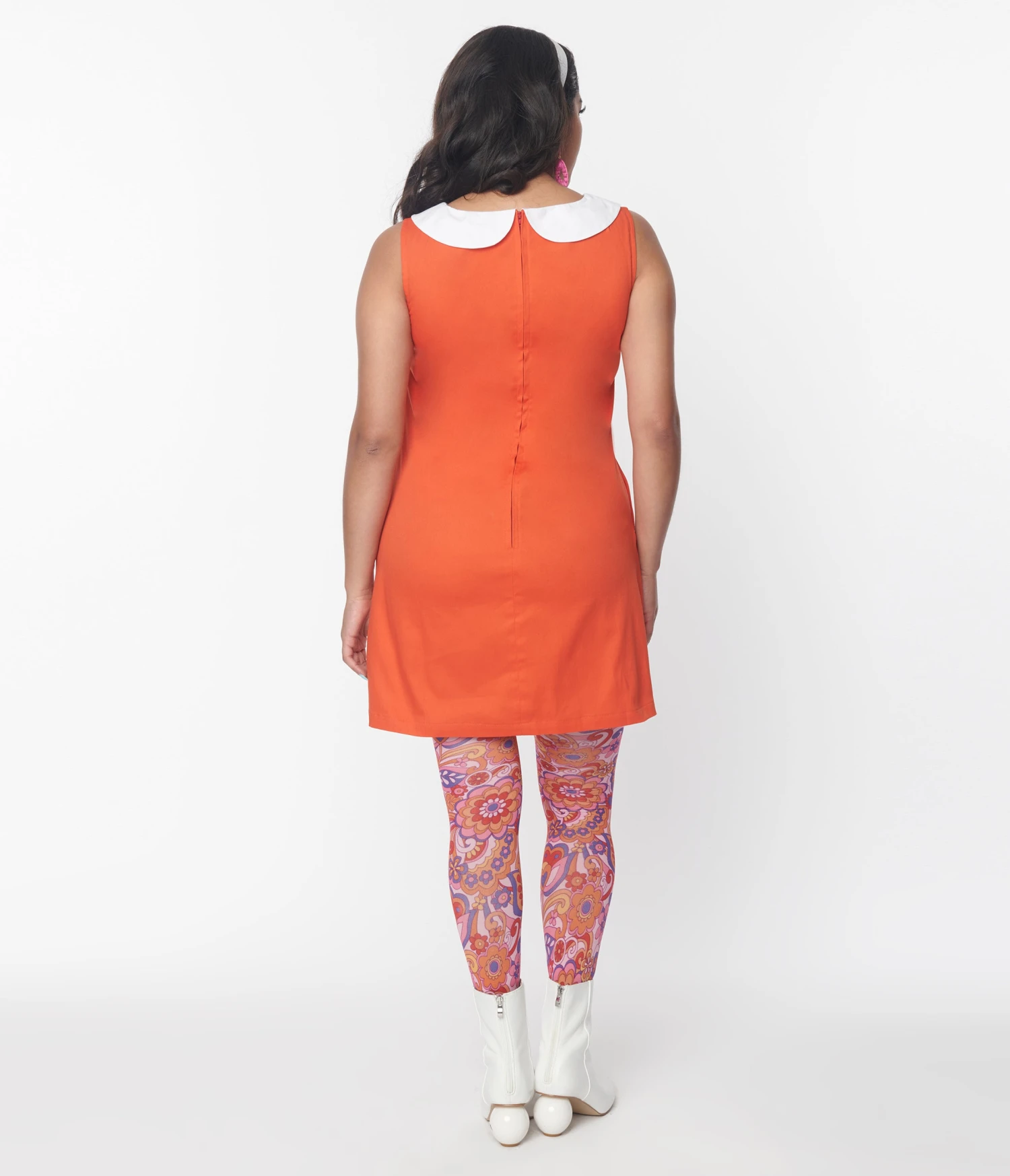 Smak Parlour Orange & Purple Tie Neck Shift Dress 2 Smak Parlour Orange & Purple Tie Neck Shift Dress - Image 2