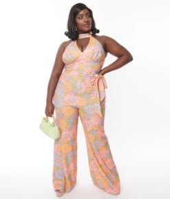 Smak Parlour Plus Size Avocado Green & Multicolor Daisy Glamour Goddess Jumpsuit -Pleaser Clothing Store smak parlour plus size avocado green multicolor daisy glamour goddess jumpsuit 863583