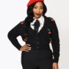 Smak Parlour Plus Size Black & Cherries Cardigan