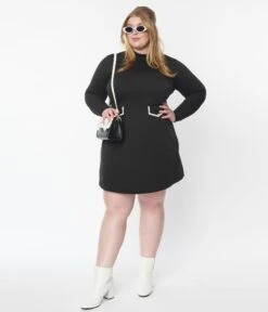 Smak Parlour Plus Size Black Mock Turtleneck Fit & Flare Dress 9 Smak Parlour Plus Size Black Mock Turtleneck Fit & Flare Dress -Pleaser Clothing Store smak parlour plus size black mock turtleneck fit flare dress 546443