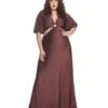 Smak Parlour Plus Size Shimmering Rose Pink & Black Knit Maxi Dress
