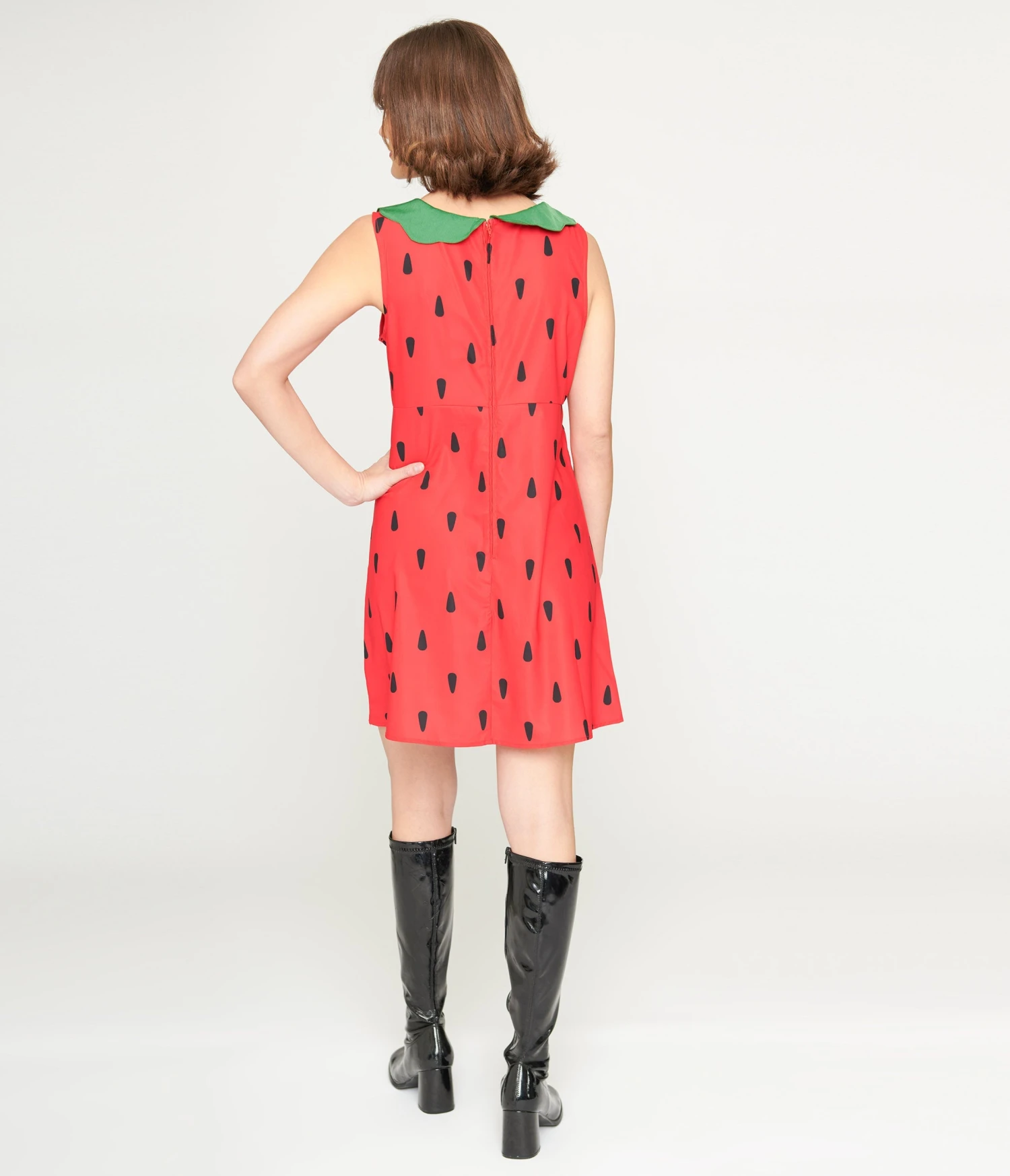 Smak Parlour Red & Green Strawberry Shift Dress 3 Smak Parlour Red & Green Strawberry Shift Dress - Image 3