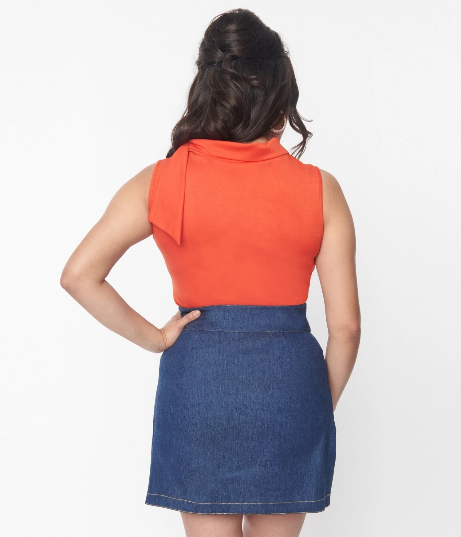 Smak Parlour Rust Cowl Neck Tie Blouse 2 Smak Parlour Rust Cowl Neck Tie Blouse - Image 2