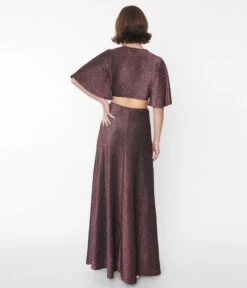 Smak Parlour Shimmering Rose Pink & Black Knit Maxi Dress -Pleaser Clothing Store smak parlour shimmering rose pink black knit maxi dress 384562