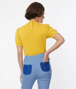 Smak Parlour Yellow Tulip Embroidered Sweater -Pleaser Clothing Store smak parlour yellow tulip embroidered sweater 425692