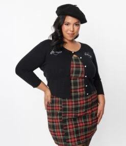 Sourpuss Black Spooky Heart Cropped Cardigan -Pleaser Clothing Store sourpuss black spooky heart cropped cardigan 493931