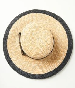 Tan Straw Black Ladybug Bow Sun Hat -Pleaser Clothing Store tan straw black ladybug bow sun hat 955755