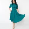 Teal Ruffle Hope Swing Dress