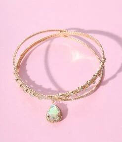 Teardrop Crystal Choker -Pleaser Clothing Store teardrop crystal choker 362229