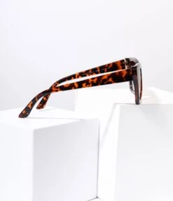 Tortoise Square Cat Eye Sunglasses -Pleaser Clothing Store tortoise square cat eye sunglasses 214756