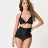 Unique Vintage 1950s All Black Monroe Bikini Top