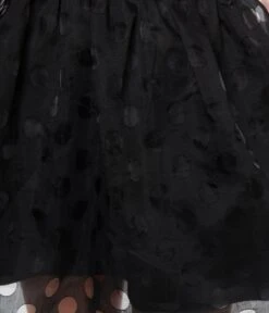 Unique Vintage Black Polka Dot Tulle Suspender Mini Skirt -Pleaser Clothing Store unique vintage black polka dot tulle suspender mini skirt 566958