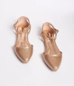 Unique Vintage Champagne Glitter Libby Flats -Pleaser Clothing Store unique vintage champagne glitter libby flats 653841