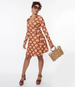 Unique Vintage Daisy Daze Wrap Dress -Pleaser Clothing Store unique vintage daisy daze wrap dress 321158
