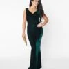 Unique Vintage Emerald Green Velvet Goldwyn Gown