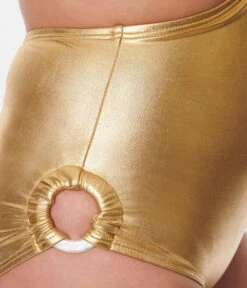 Unique Vintage Gold Cut Out One Piece Swimsuit 7 Unique Vintage Gold Cut Out One Piece Swimsuit -Pleaser Clothing Store unique vintage gold cut out one piece swimsuit 538953