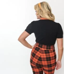 Unique Vintage Halloween Cable Embroidered Sweater -Pleaser Clothing Store unique vintage halloween cable embroidered sweater 360615