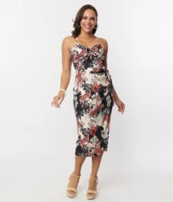 Unique Vintage Jungle Cat Print Leilani Sarong Dress 8 Unique Vintage Jungle Cat Print Leilani Sarong Dress -Pleaser Clothing Store unique vintage jungle cat print leilani sarong dress 590705