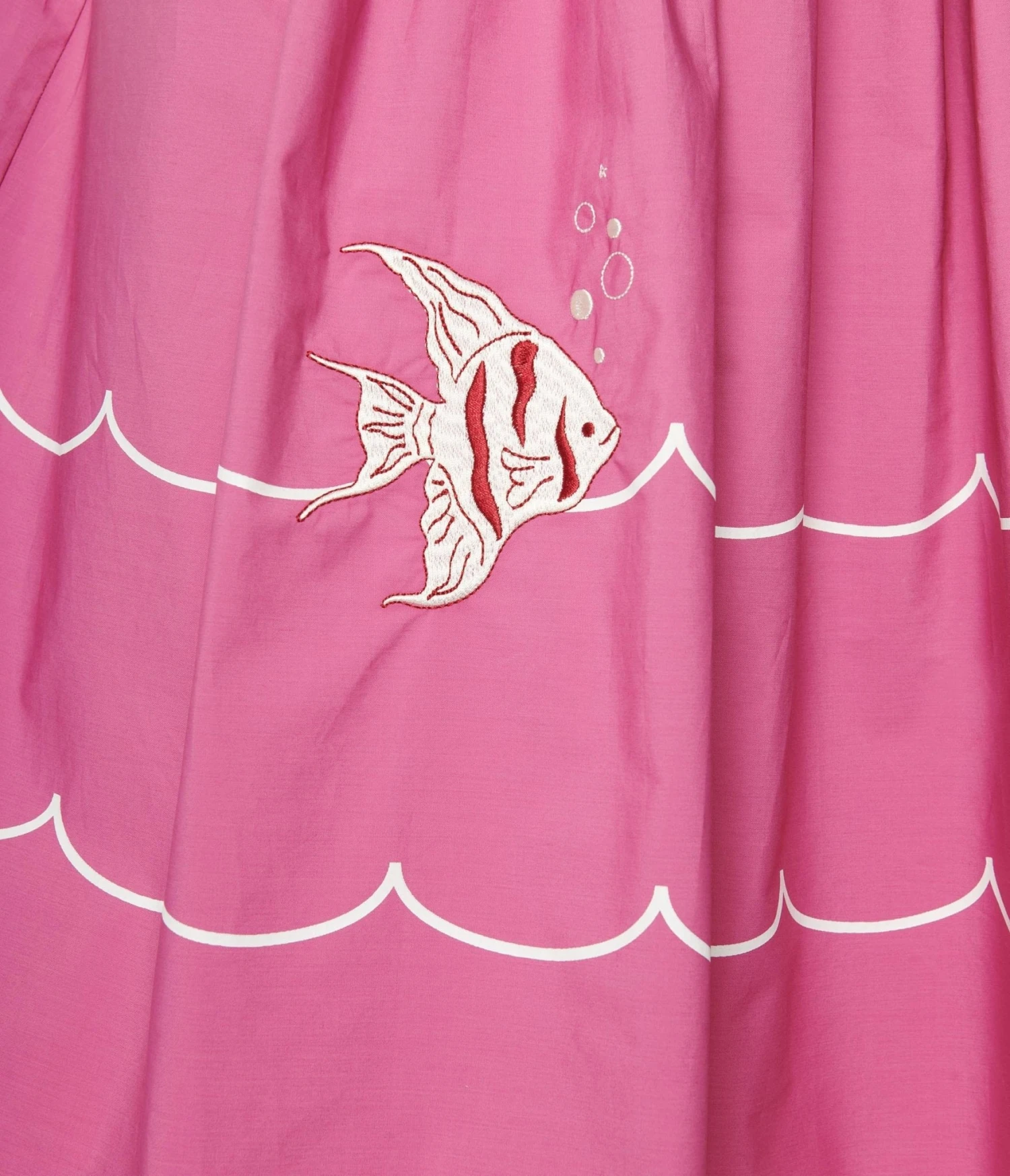 Unique Vintage Mauve Fish Embroidered Bobbie Swing Dress 2 Unique Vintage Mauve Fish Embroidered Bobbie Swing Dress - Image 2