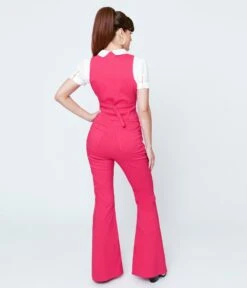 Unique Vintage Pink & Glitter Stars Flare Pants -Pleaser Clothing Store unique vintage pink glitter stars flare pants 919155