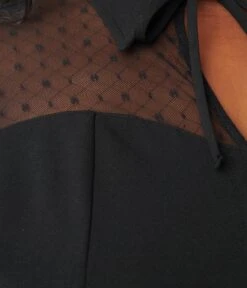 Unique Vintage Plus Size 1950s Black Addison Blouse -Pleaser Clothing Store unique vintage plus size 1950s black addison blouse 196667