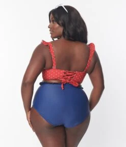 Unique Vintage Plus Size Navy Cape May Swim Bottoms -Pleaser Clothing Store unique vintage plus size navy cape may swim bottoms 642632