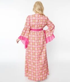 Unique Vintage Plus Size Pink Stained Glass Floral Maxi Dress 8 Unique Vintage Plus Size Pink Stained Glass Floral Maxi Dress -Pleaser Clothing Store unique vintage plus size pink stained glass floral maxi dress 803456