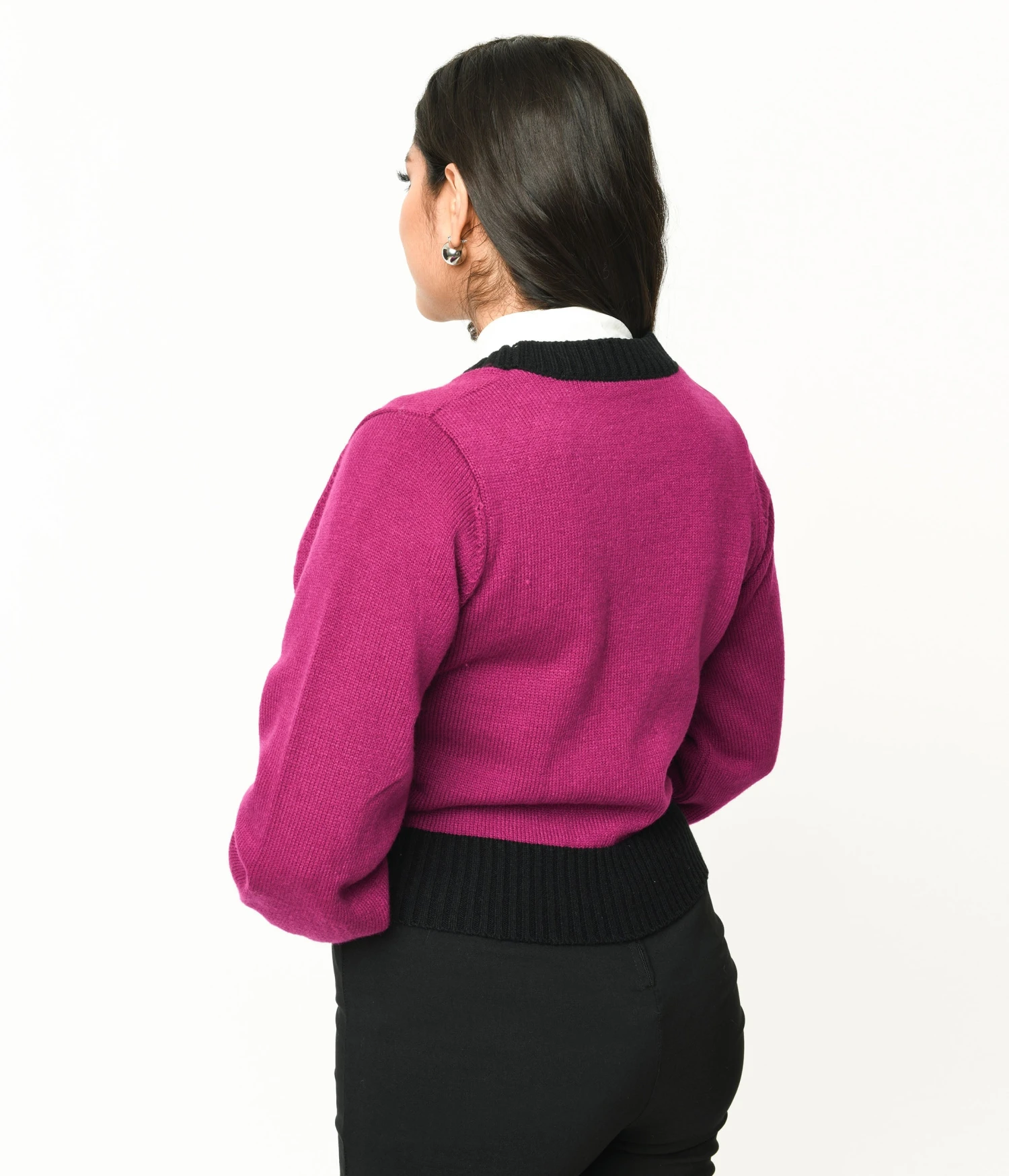 Unique Vintage Purple Butterfly Sweater Cardigan 3 Unique Vintage Purple Butterfly Sweater Cardigan - Image 3