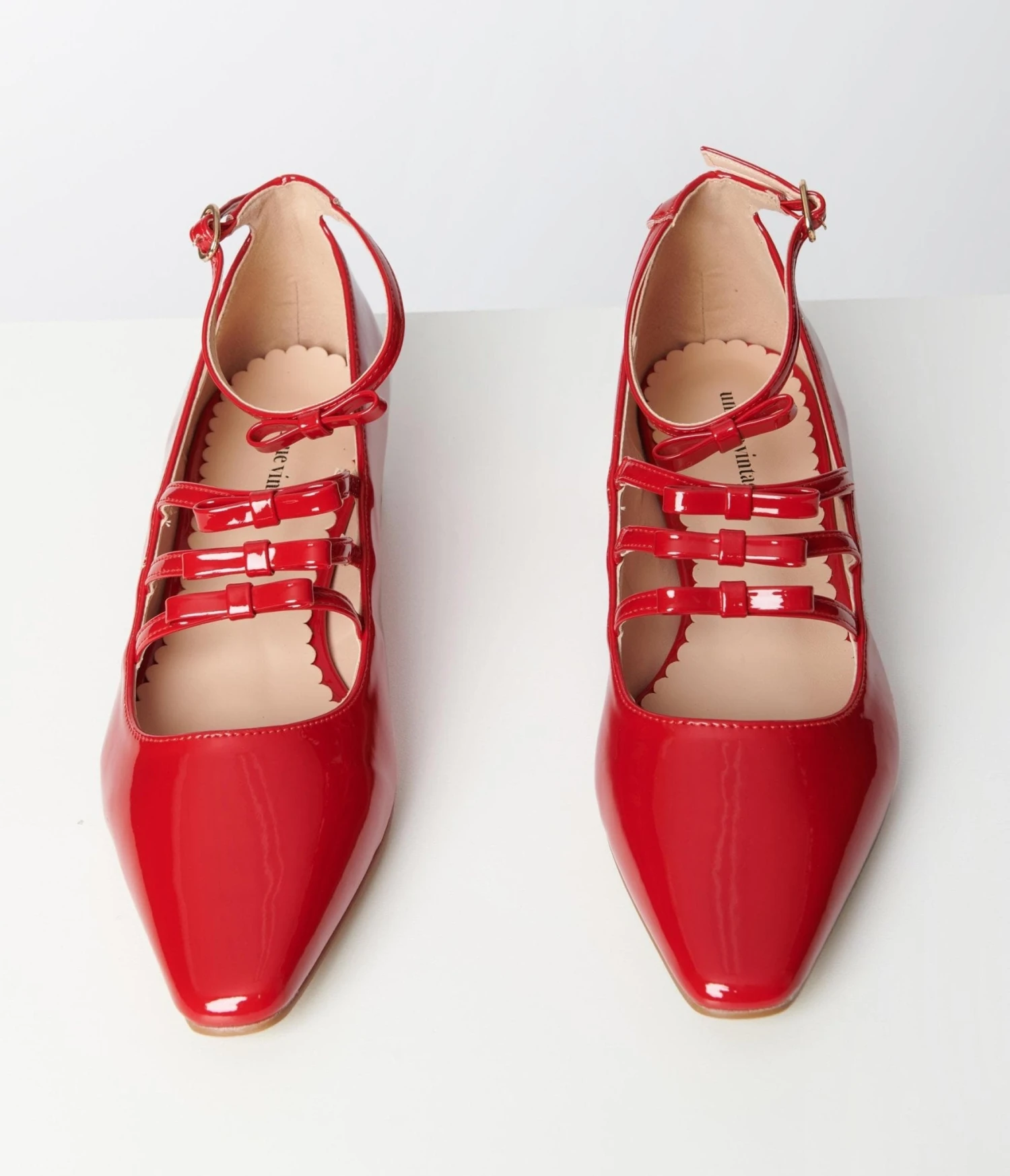 Unique Vintage Red Patent Strappy Bow Mary Jane Shoes 1 Unique Vintage Red Patent Strappy Bow Mary Jane Shoes