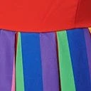 Unique Vintage Red & Rainbow Stripe Swing Dress 6 Unique Vintage Red & Rainbow Stripe Swing Dress - Image 6
