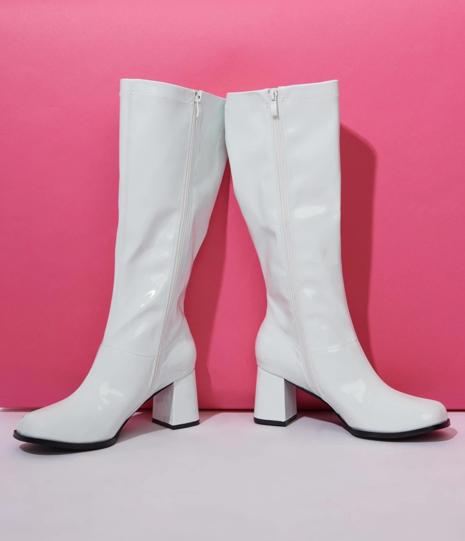 Unique Vintage White Patent Gogo Boot 3 Unique Vintage White Patent Gogo Boot - Image 3