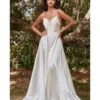Cinderella Divine White Liquid Satin Bridal Dress