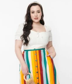 White Poppy Crop Top -Pleaser Clothing Store white poppy crop top 107315