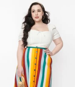 White Poppy Crop Top -Pleaser Clothing Store white poppy crop top 264078