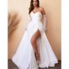 Cinderella Divine White Strapless Sweetheart Satin Bridal Gown