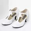 PLEASER White T-Strap Mary Jane Kitten Heels