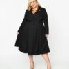 Willy Wonka X Unique Vintage Plus Size Black Wonka Long Coat
