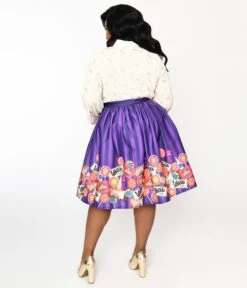 Willy Wonka X Unique Vintage Plus Size Wonka Chocolate Border Gellar Swing Skirt 5 Willy Wonka X Unique Vintage Plus Size Wonka Chocolate Border Gellar Swing Skirt -Pleaser Clothing Store willy wonka x unique vintage plus size wonka chocolate border gellar swing skirt 177681