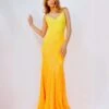 Jovani Yellow & Orange Ombre Sequin Trumpet Dress